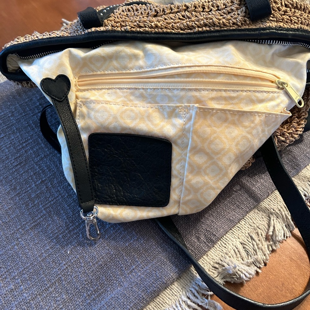 Brighton straw/leather handbag - Picture 5 of 13